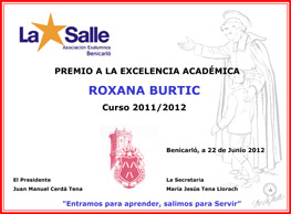 Diploma a la Excelencia Académica 2012