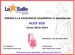 Diploma a la Excelencia Académica Bachillerato 2014